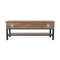 Merrick Lane Green River Rustic Farmhouse Entryway Bench with Bottom Storage Shelf
